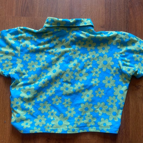 Mango blue and green groovy floral co-ord - Picture 6 of 6